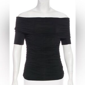 The Row Nanja Ruched Off-The-Shoulder Top